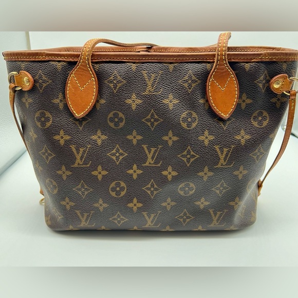 Authentic Louis Vuitton Neverfull Brown Canvas Monogram Tote Bag - Picture 2 of 7
